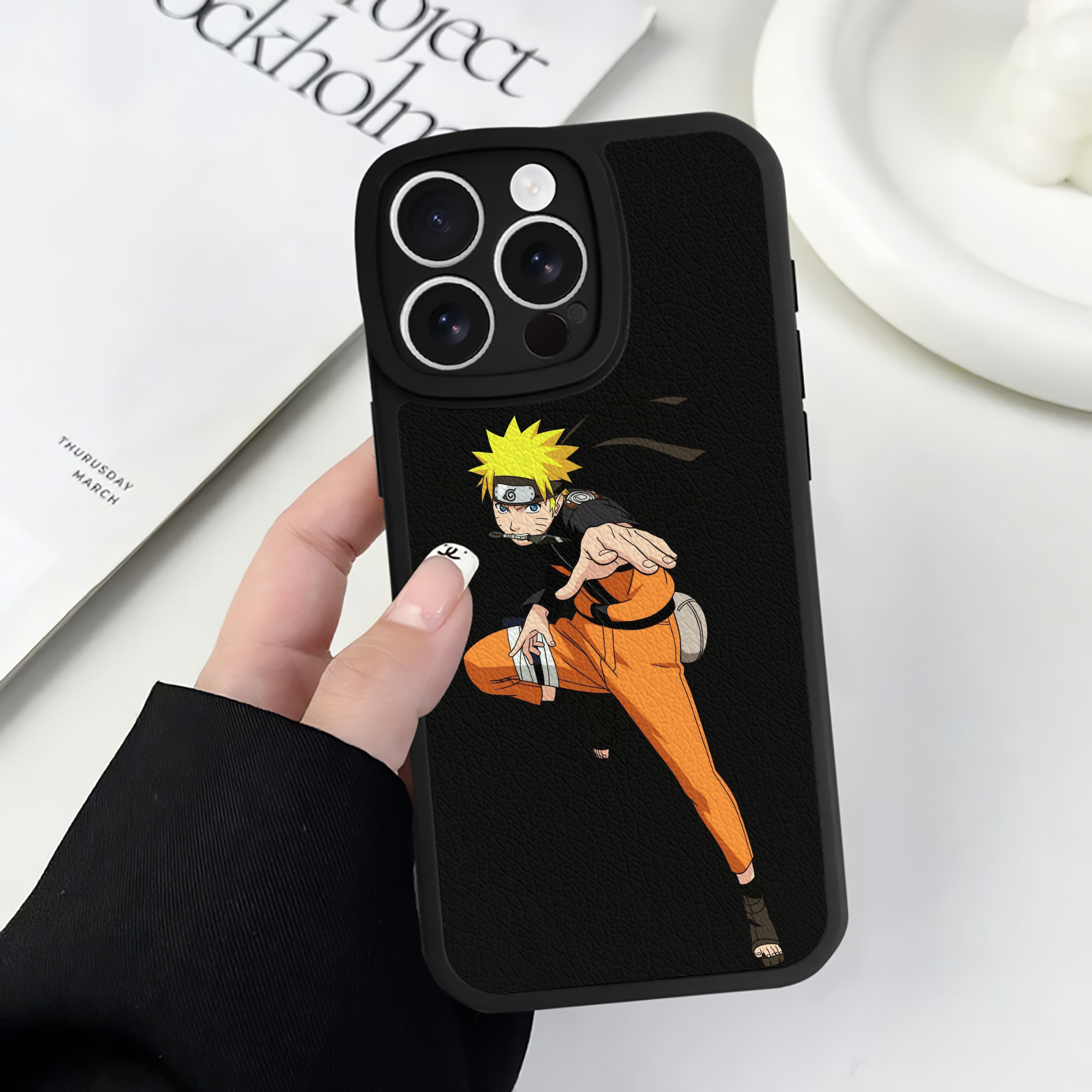 （画像用） NARUTO -ナルト- うずまき ナルト Uzumaki Naruto 【iPhone 16シリーズ対応】シリコンスマホケース（レザー調） 材質：シリコン